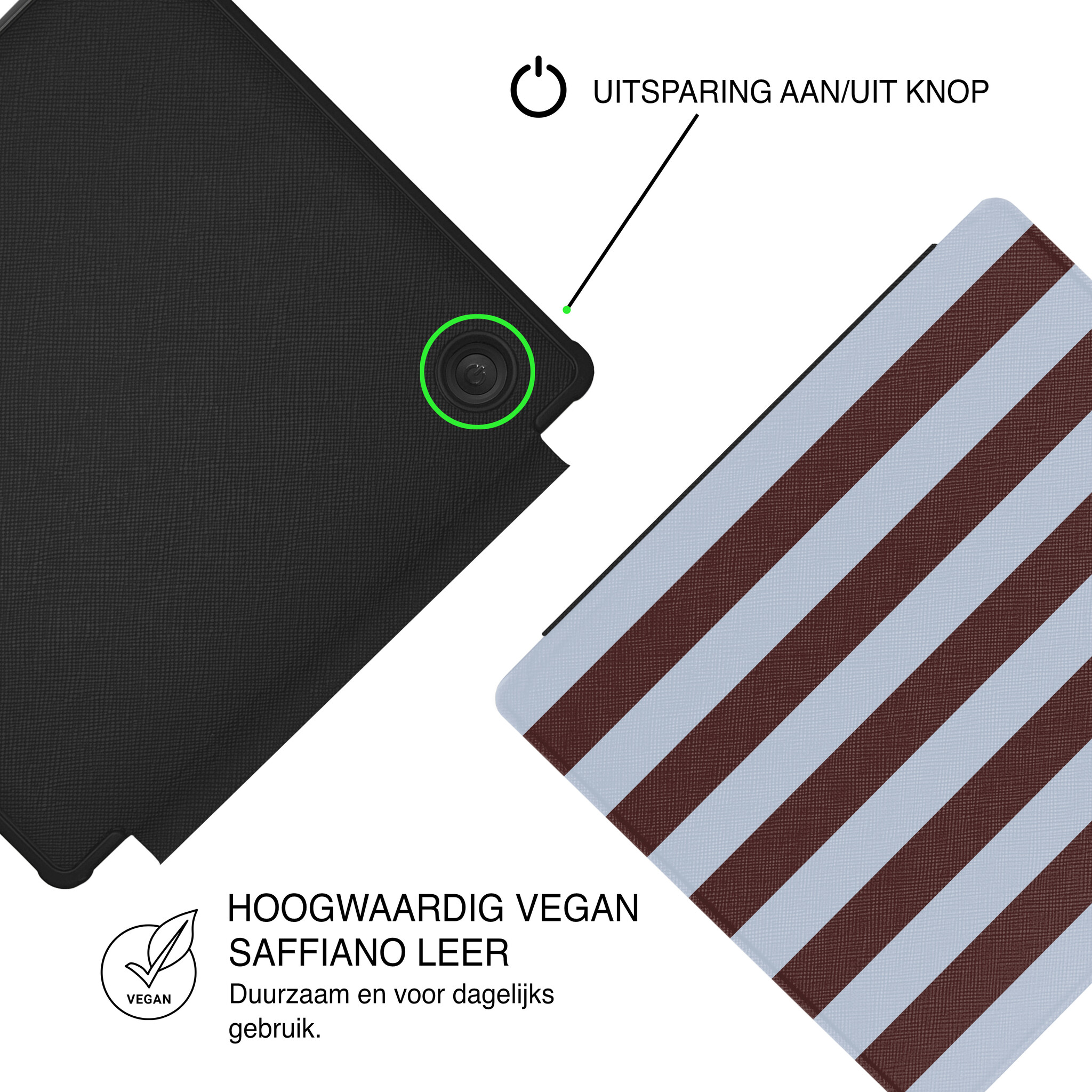 Kobo Libra Colour Hoesje - Vegan Saffiano Leren Sleep Cover - Met Handband en Auto Wake/Sleep - Burgundy
