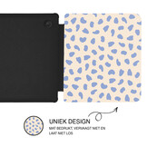 Kobo Libra Colour Hoesje - Vegan Saffiano Leren Sleep Cover - Met Handband en Auto Wake/Sleep - Azure Pebble