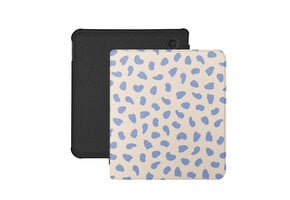 Lunso Kobo Libra Colour hoesje (7 inch) - Vegan Saffiano Leren Sleep Cover - Azure Pebble