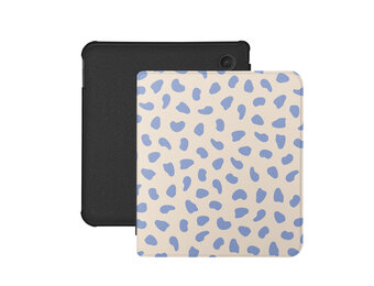 Lunso Kobo Libra Colour hoesje (7 inch) - Vegan Saffiano Leren Sleep Cover - Azure Pebble