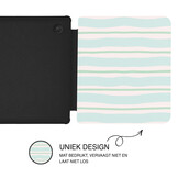 Kobo Libra Colour Hoesje - Vegan Saffiano Leren Sleep Cover - Met Handband en Auto Wake/Sleep - Soft Surf