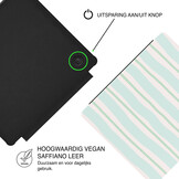Kobo Libra Colour Hoesje - Vegan Saffiano Leren Sleep Cover - Met Handband en Auto Wake/Sleep - Soft Surf