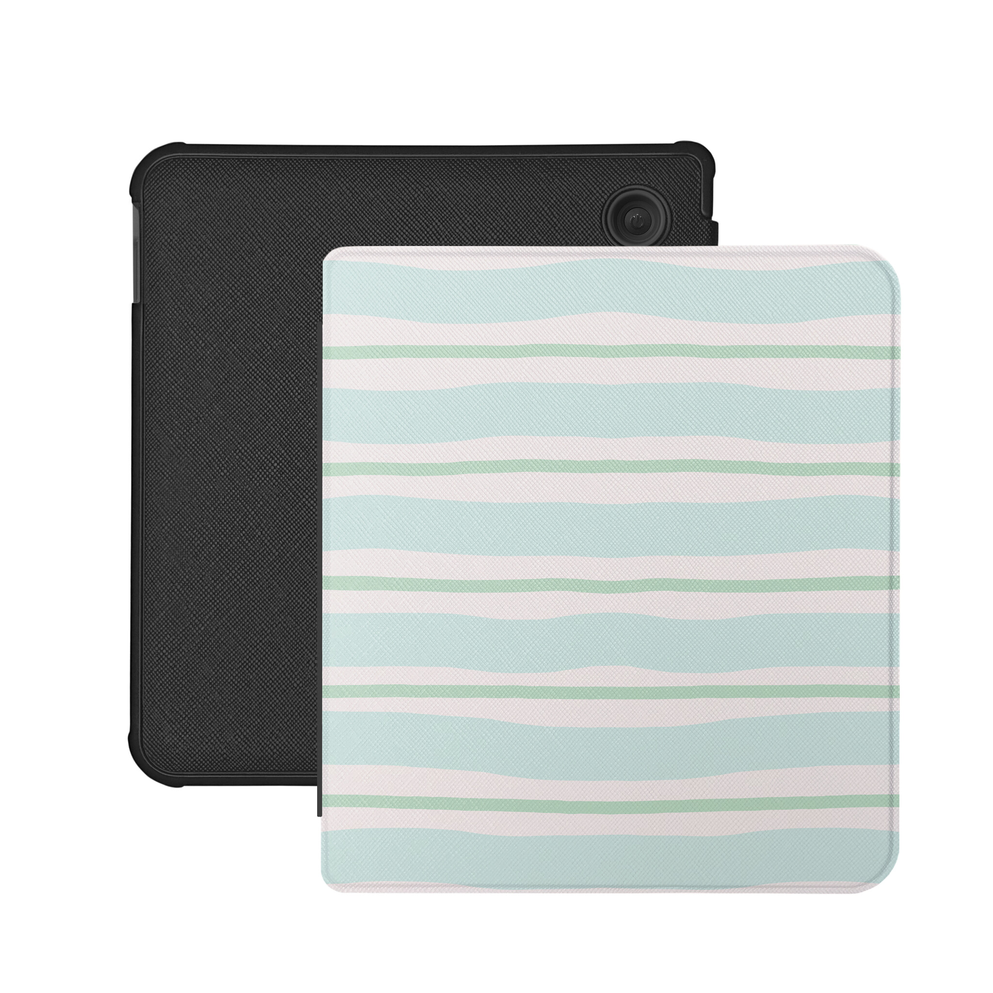 Kobo Libra Colour Hoesje - Vegan Saffiano Leren Sleep Cover - Met Handband en Auto Wake/Sleep - Soft Surf