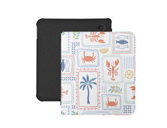 Lunso Kobo Libra Colour hoesje (7 inch) - Vegan Saffiano Leren Sleep Cover - Riviera Postcards