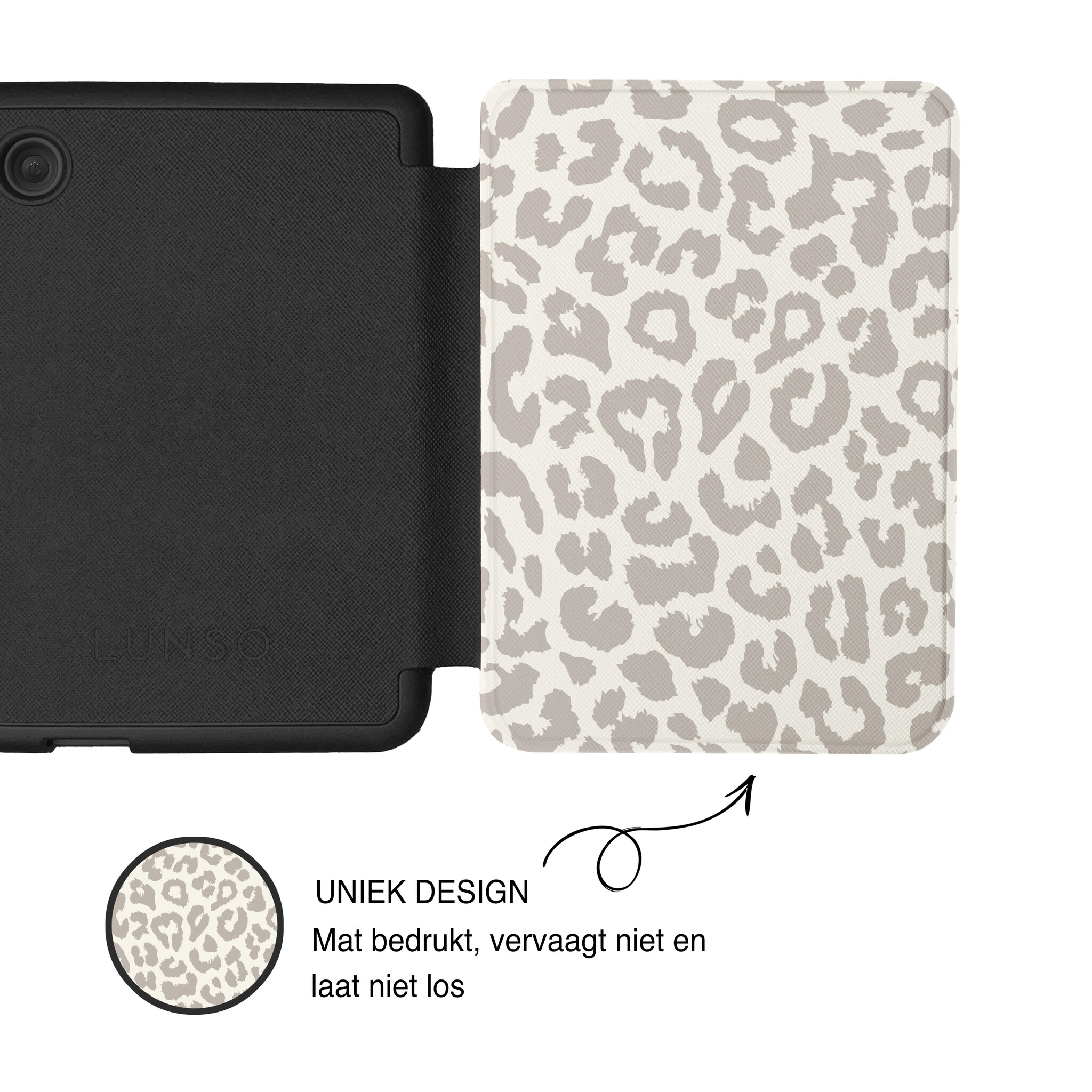 Kobo Clara BW / Clara Colour Hoesje - Vegan Saffiano Leren Sleep Cover - Met Handband en Auto Wake/Sleep - Calm Serengeti