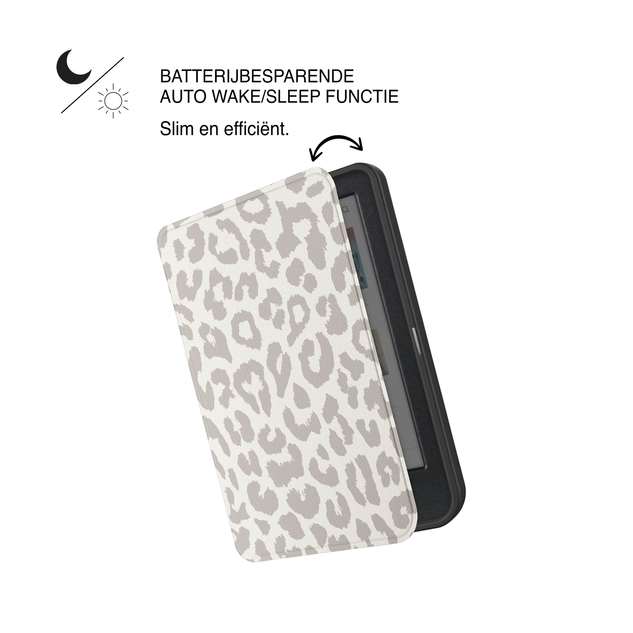 Kobo Clara BW / Clara Colour Hoesje - Vegan Saffiano Leren Sleep Cover - Met Handband en Auto Wake/Sleep - Calm Serengeti