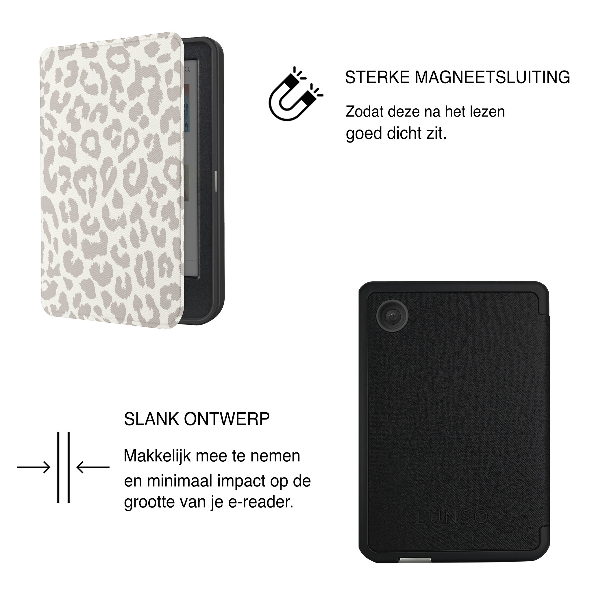 Kobo Clara BW / Clara Colour Hoesje - Vegan Saffiano Leren Sleep Cover - Met Handband en Auto Wake/Sleep - Calm Serengeti