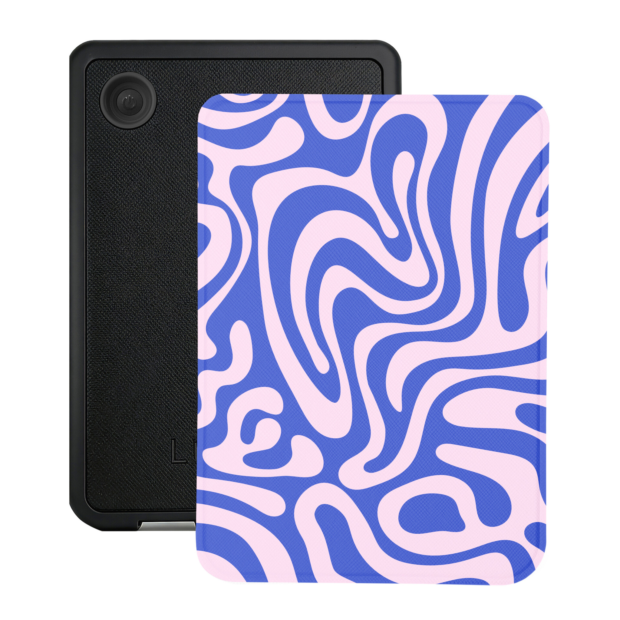 Lunso Kobo Clara BW / Clara Colour hoesje (6 inch) - Vegan Saffiano Leren Sleep Cover - Voilet Vortex
