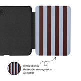 Kobo Clara BW / Clara Colour Hoesje - Vegan Saffiano Leren Sleep Cover - Met Handband en Auto Wake/Sleep - Burgundy