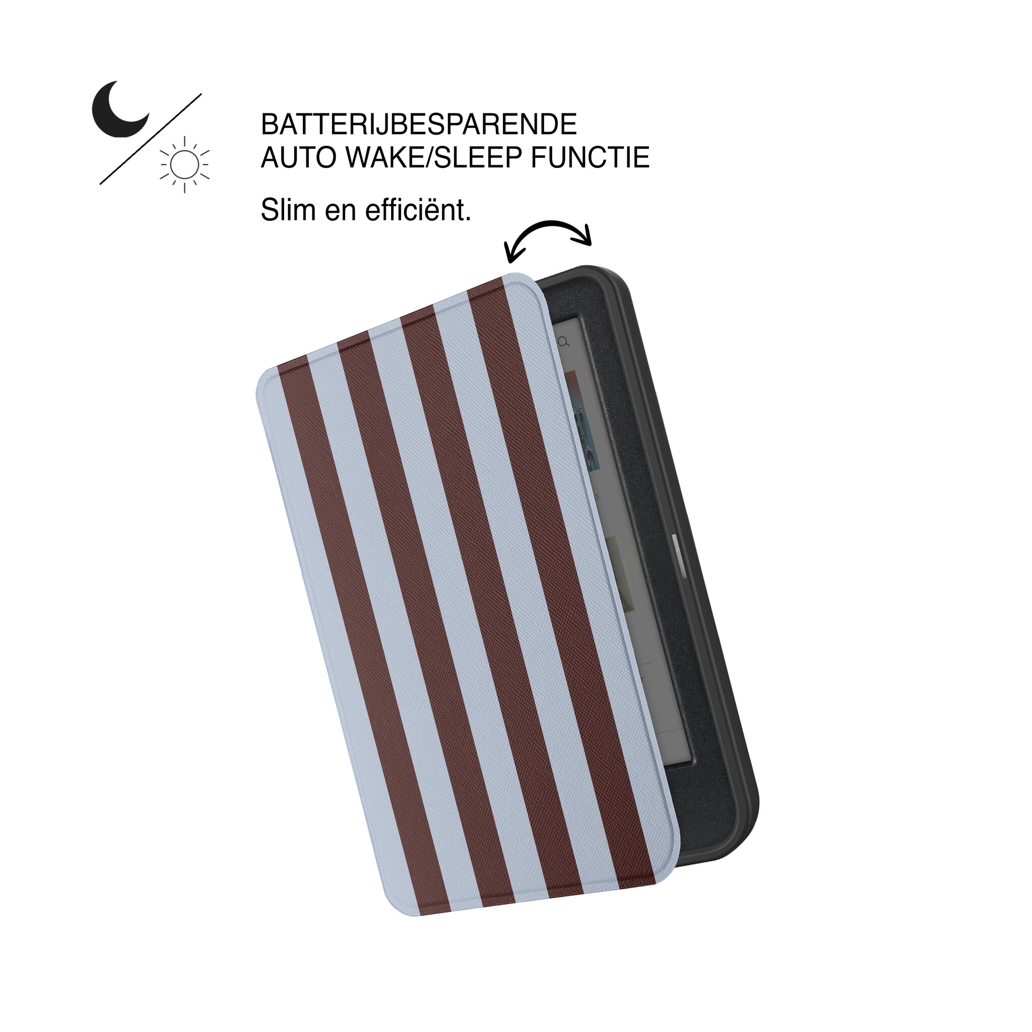 Kobo Clara BW / Clara Colour Hoesje - Vegan Saffiano Leren Sleep Cover - Met Handband en Auto Wake/Sleep - Burgundy