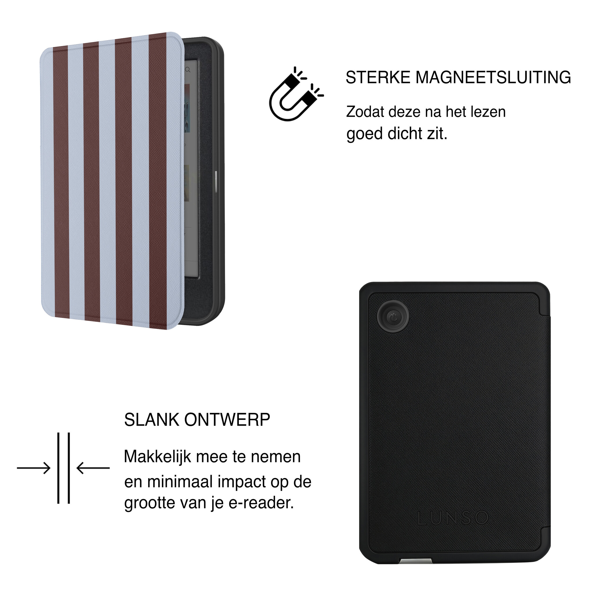 Kobo Clara BW / Clara Colour Hoesje - Vegan Saffiano Leren Sleep Cover - Met Handband en Auto Wake/Sleep - Burgundy