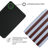 Kobo Clara BW / Clara Colour Hoesje - Vegan Saffiano Leren Sleep Cover - Met Handband en Auto Wake/Sleep - Burgundy