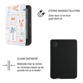 Kobo Clara BW / Clara Colour Hoesje - Vegan Saffiano Leren Sleep Cover - Met Handband en Auto Wake/Sleep - Riviera Postcards