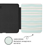 Kobo Clara BW / Clara Colour Hoesje - Vegan Saffiano Leren Sleep Cover - Met Handband en Auto Wake/Sleep - Soft Surf