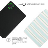 Kobo Clara BW / Clara Colour Hoesje - Vegan Saffiano Leren Sleep Cover - Met Handband en Auto Wake/Sleep - Soft Surf