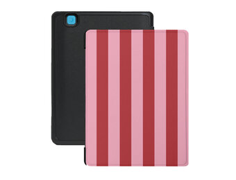 Lunso Kobo Aura H20 Edition 2 hoesje (6.8 inch) - Vegan Saffiano Leren Sleep Cover - Candy Floss