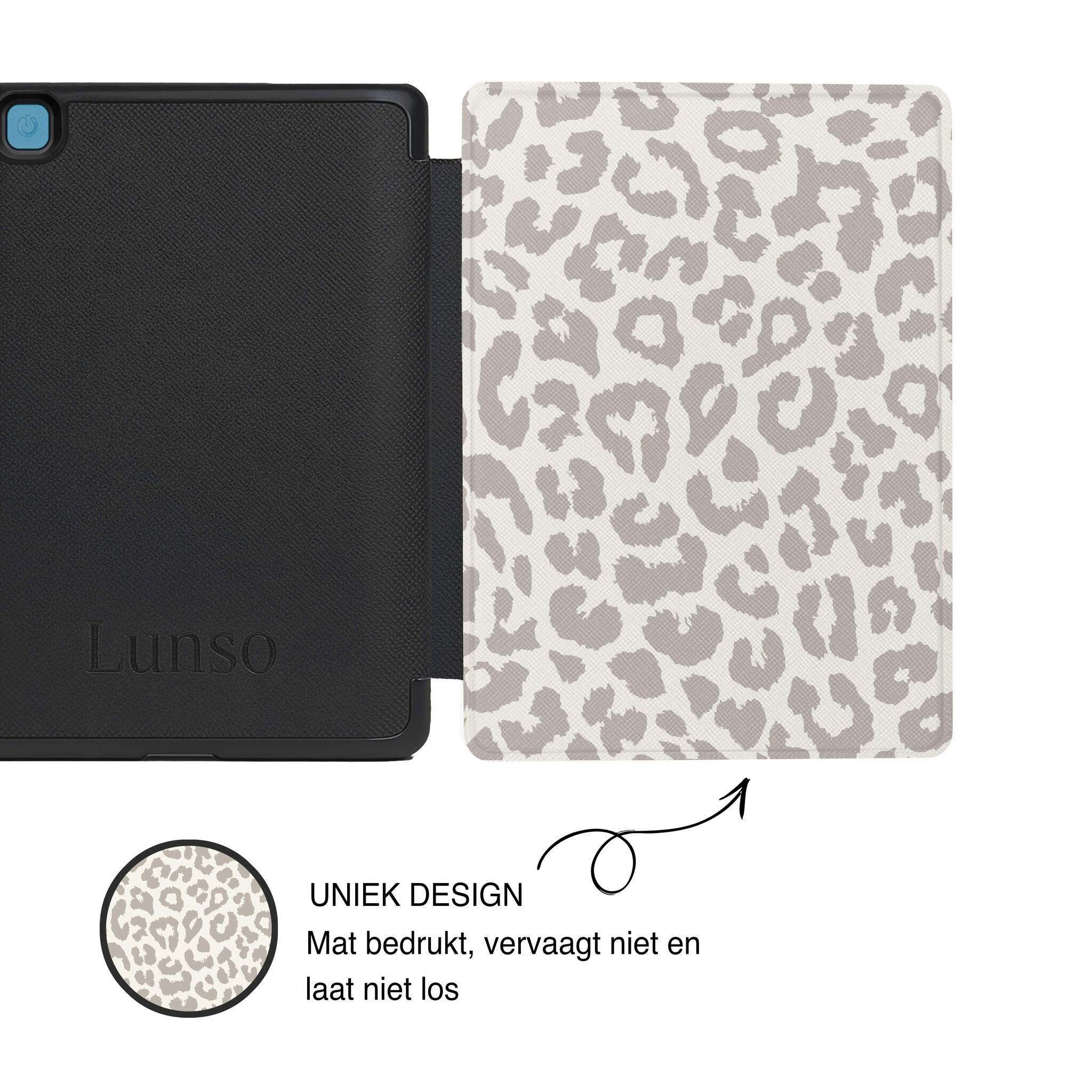 Kobo Aura H20 Edition 2 Hoesje - Vegan Saffiano Leren Sleep Cover - Auto Wake/Sleep - Calm Serengeti