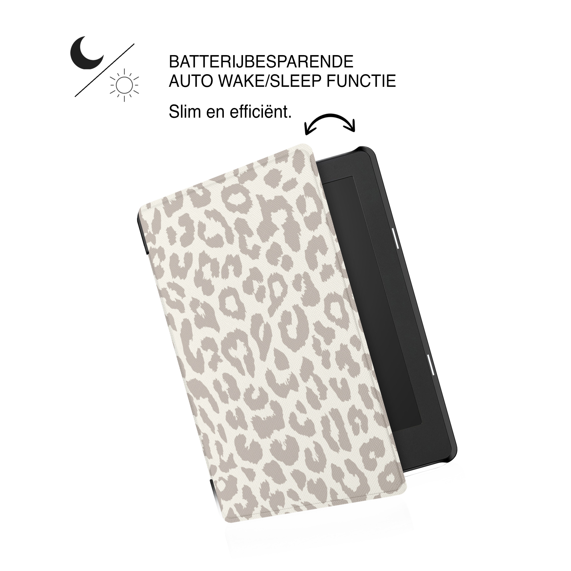 Kobo Aura H20 Edition 2 Hoesje - Vegan Saffiano Leren Sleep Cover - Auto Wake/Sleep - Calm Serengeti