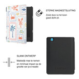 Kobo Aura H20 Edition 2 Hoesje - Vegan Saffiano Leren Sleep Cover - Auto Wake/Sleep - Riviera Postcards