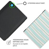 Kobo Aura H20 Edition 2 Hoesje - Vegan Saffiano Leren Sleep Cover - Auto Wake/Sleep - Soft Surf