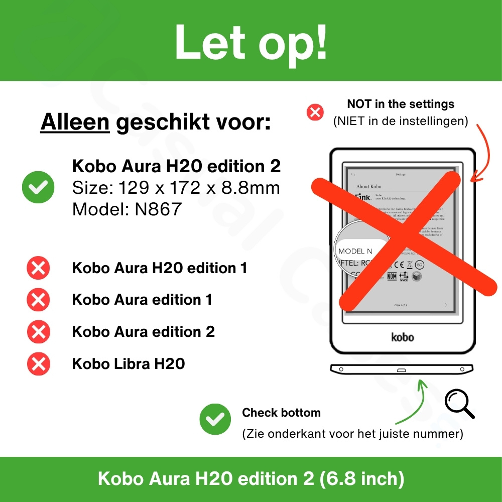 Kobo Aura H20 Edition 2 Hoesje - Vegan Saffiano Leren Sleep Cover - Auto Wake/Sleep - Yellow Wave