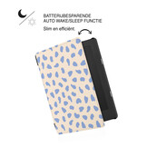 Kobo Aura Edition 2 Hoesje - Vegan Saffiano Leren Sleep Cover - Auto Wake/Sleep - Azure Pebble