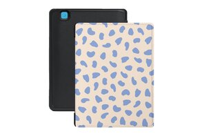 Lunso Kobo Aura Edition 2 hoesje (6 inch) - Vegan Saffiano Leren Sleep Cover - Azure Pebble