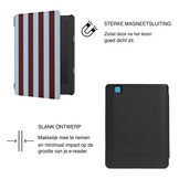 Kobo Aura Edition 2 Hoesje - Vegan Saffiano Leren Sleep Cover - Auto Wake/Sleep - Burgundy