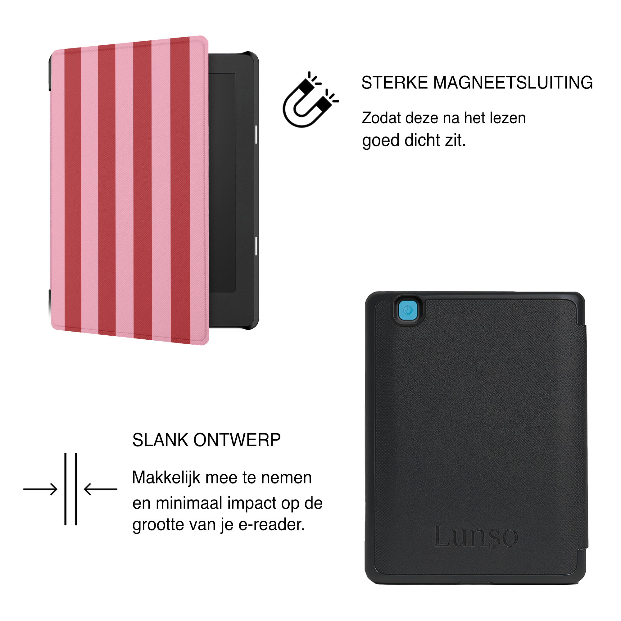 Kobo Aura Edition 2 Hoesje - Vegan Saffiano Leren Sleep Cover - Auto Wake/Sleep - Candy Floss