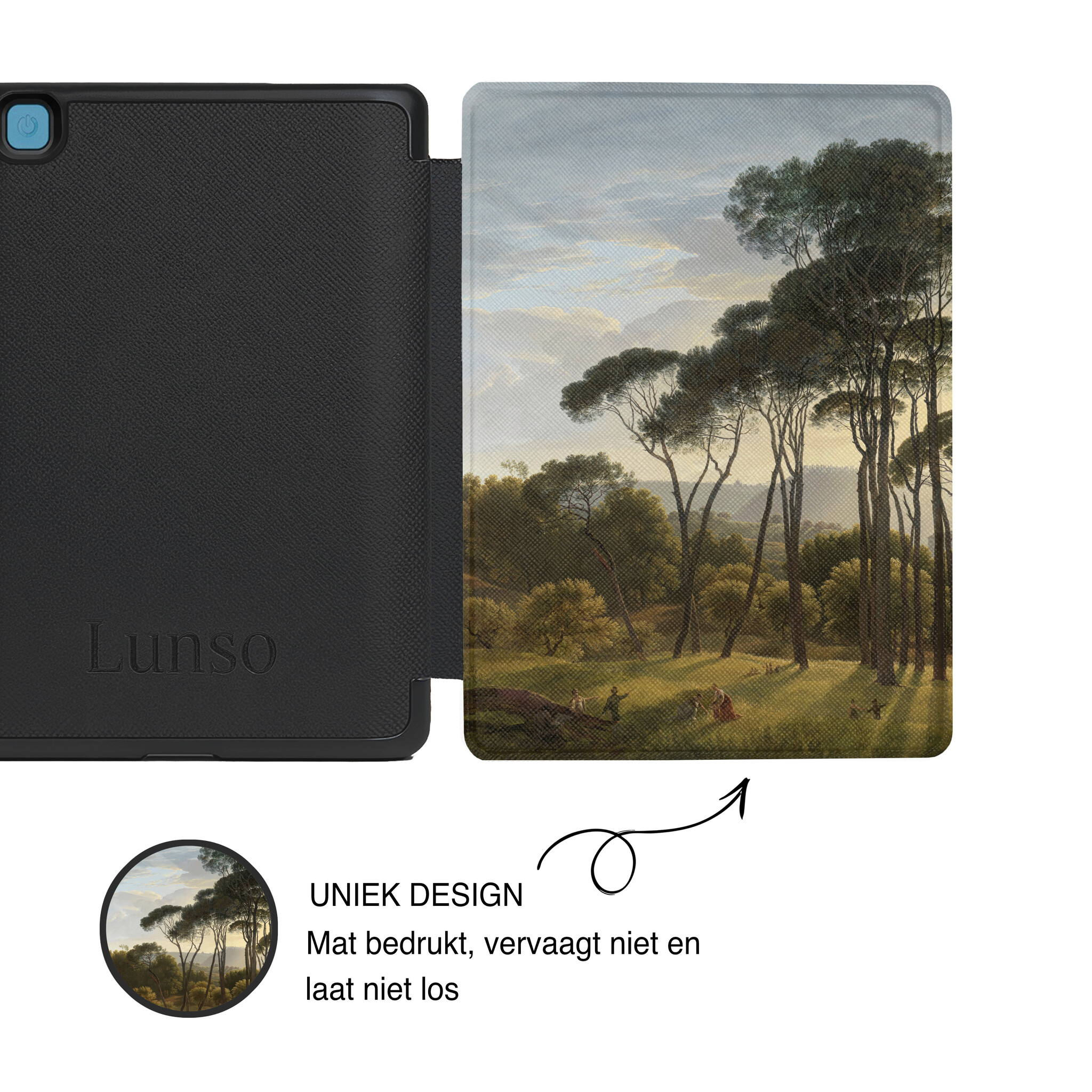 Kobo Aura Edition 2 Hoesje - Vegan Saffiano Leren Sleep Cover - Auto Wake/Sleep - Italian Landscape