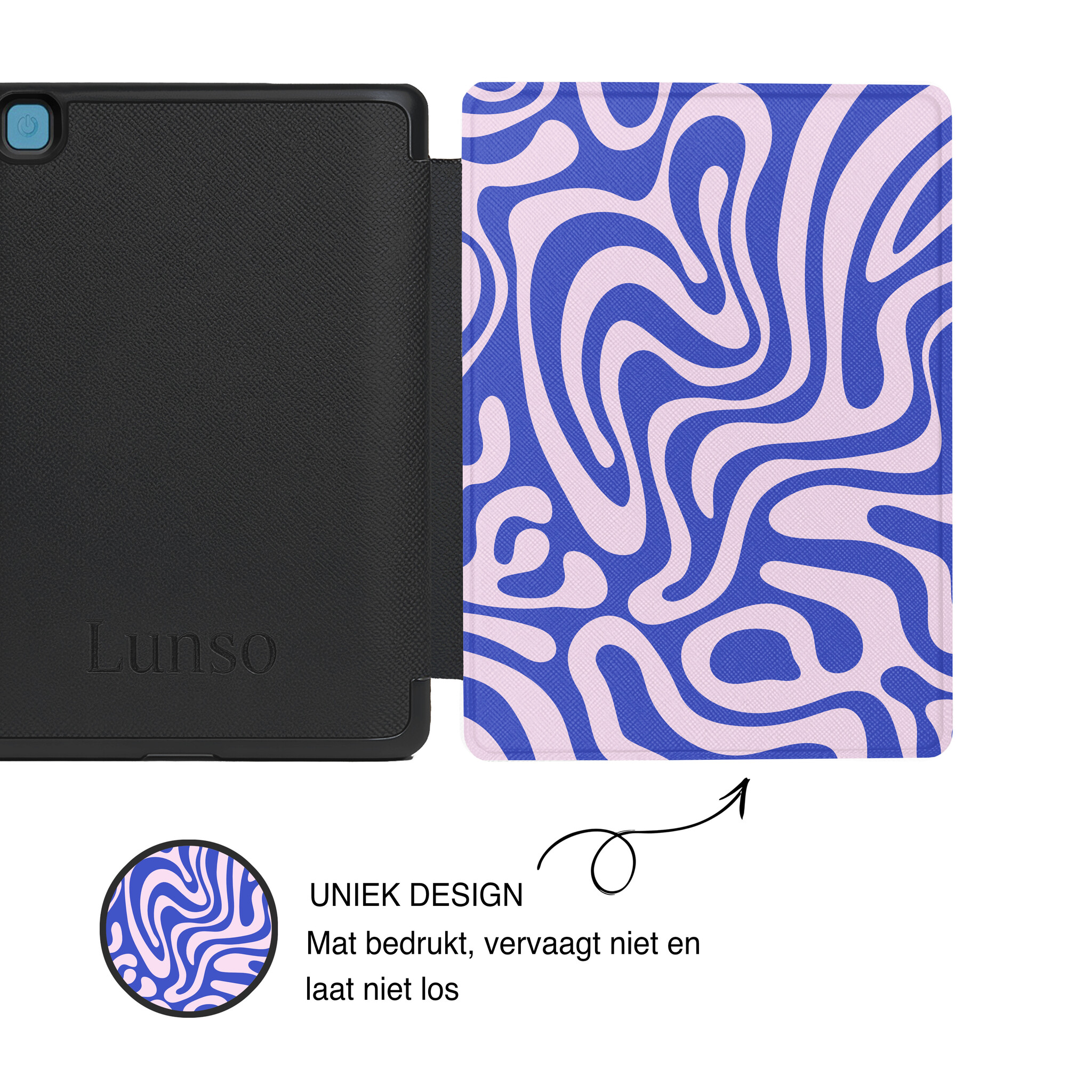 Kobo Aura Edition 2 Hoesje - Vegan Saffiano Leren Sleep Cover - Auto Wake/Sleep - Violet Vortex