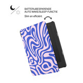 Kobo Aura Edition 2 Hoesje - Vegan Saffiano Leren Sleep Cover - Auto Wake/Sleep - Violet Vortex