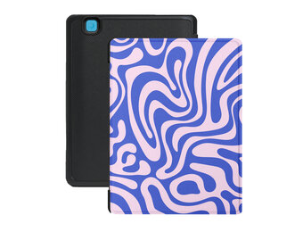 Lunso Kobo Aura Edition 2 hoesje (6 inch) - Vegan Saffiano Leren Sleep Cover - Violet Vortex