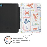 Kobo Aura Edition 2 Hoesje - Vegan Saffiano Leren Sleep Cover - Auto Wake/Sleep - Riviera Postcards