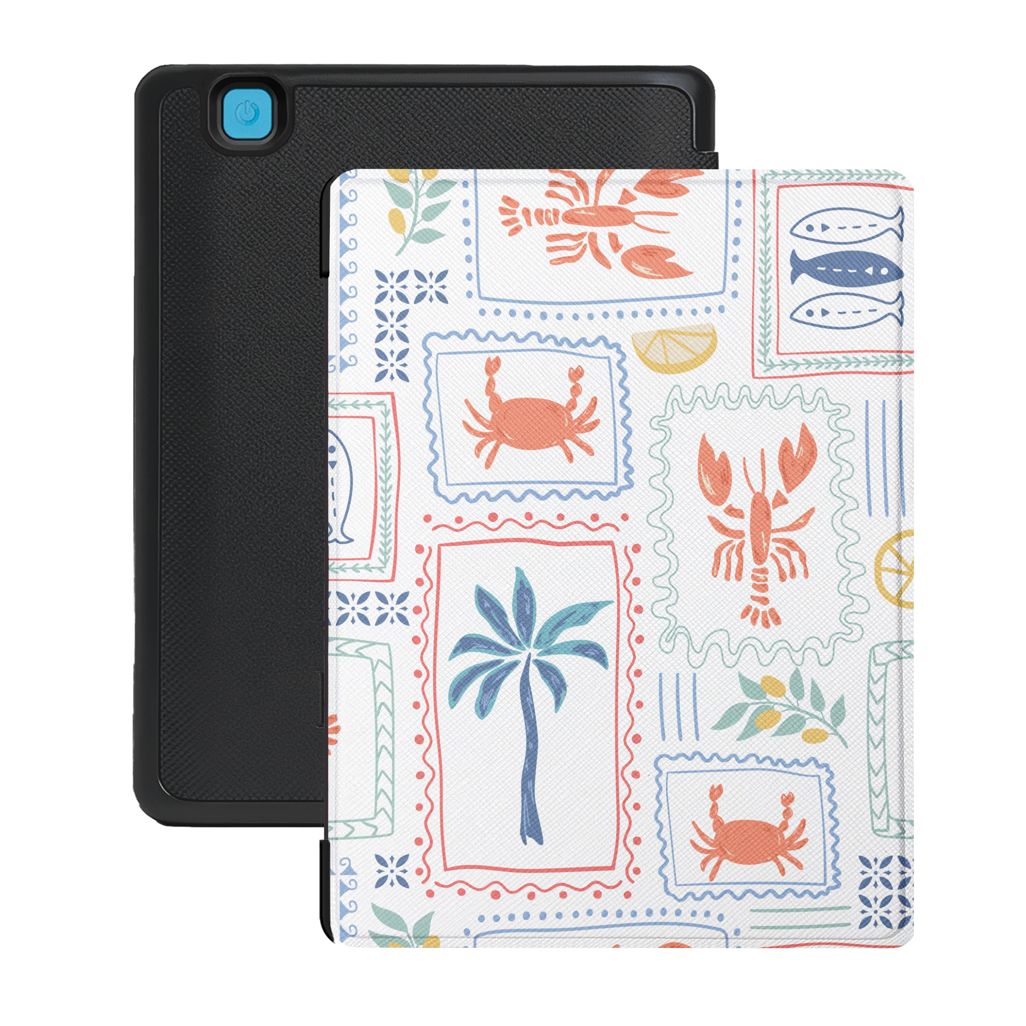 Kobo Aura Edition 2 Hoesje - Vegan Saffiano Leren Sleep Cover - Auto Wake/Sleep - Riviera Postcards