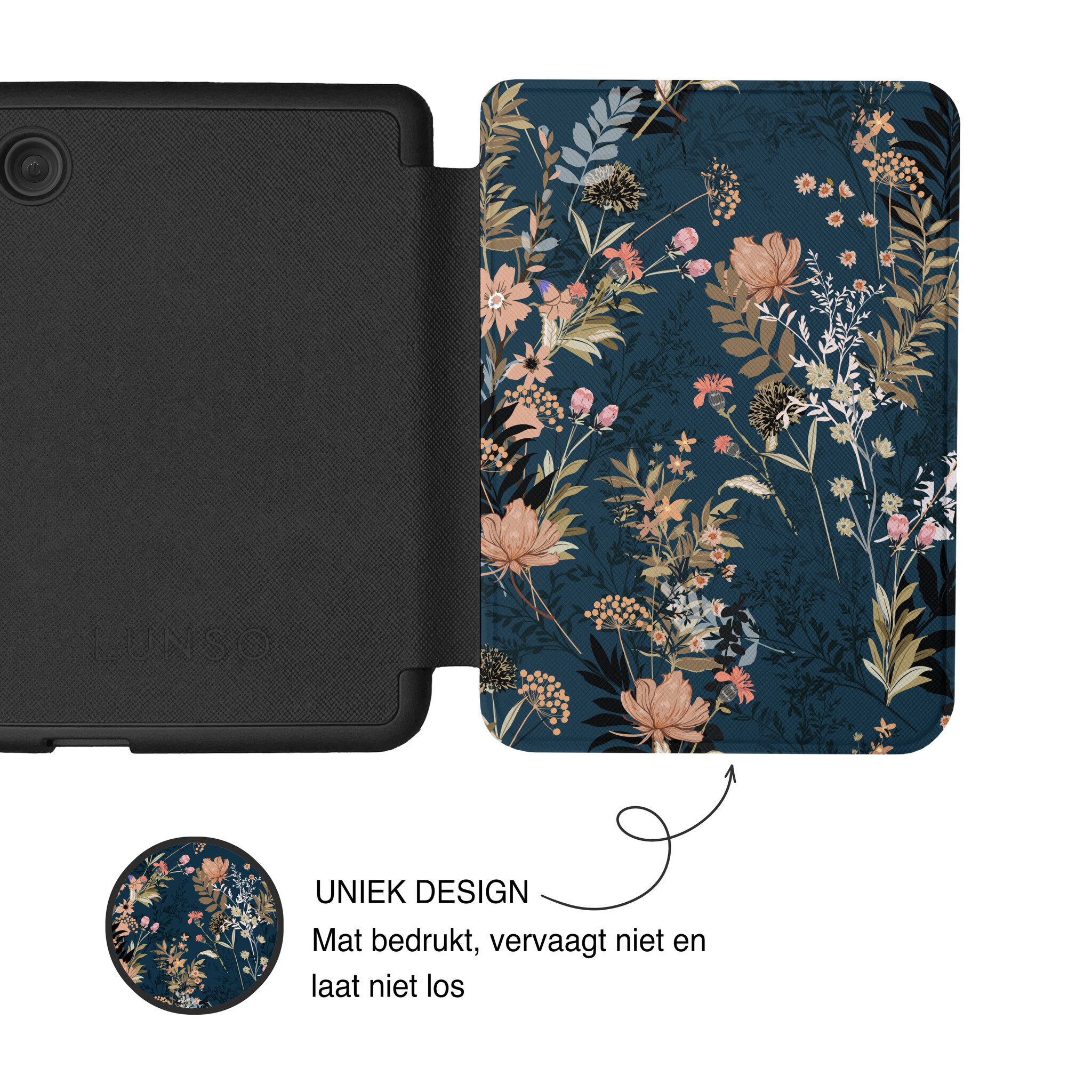 Kobo Clara BW / Clara Colour Hoesje - Vegan Saffiano Leren Sleep Cover - Met Handband en Auto Wake/Sleep - Urban Park