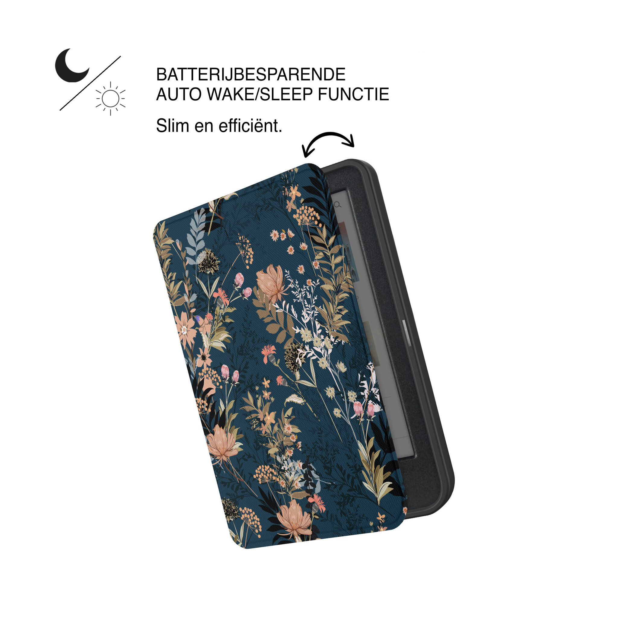 Kobo Clara BW / Clara Colour Hoesje - Vegan Saffiano Leren Sleep Cover - Met Handband en Auto Wake/Sleep - Urban Park