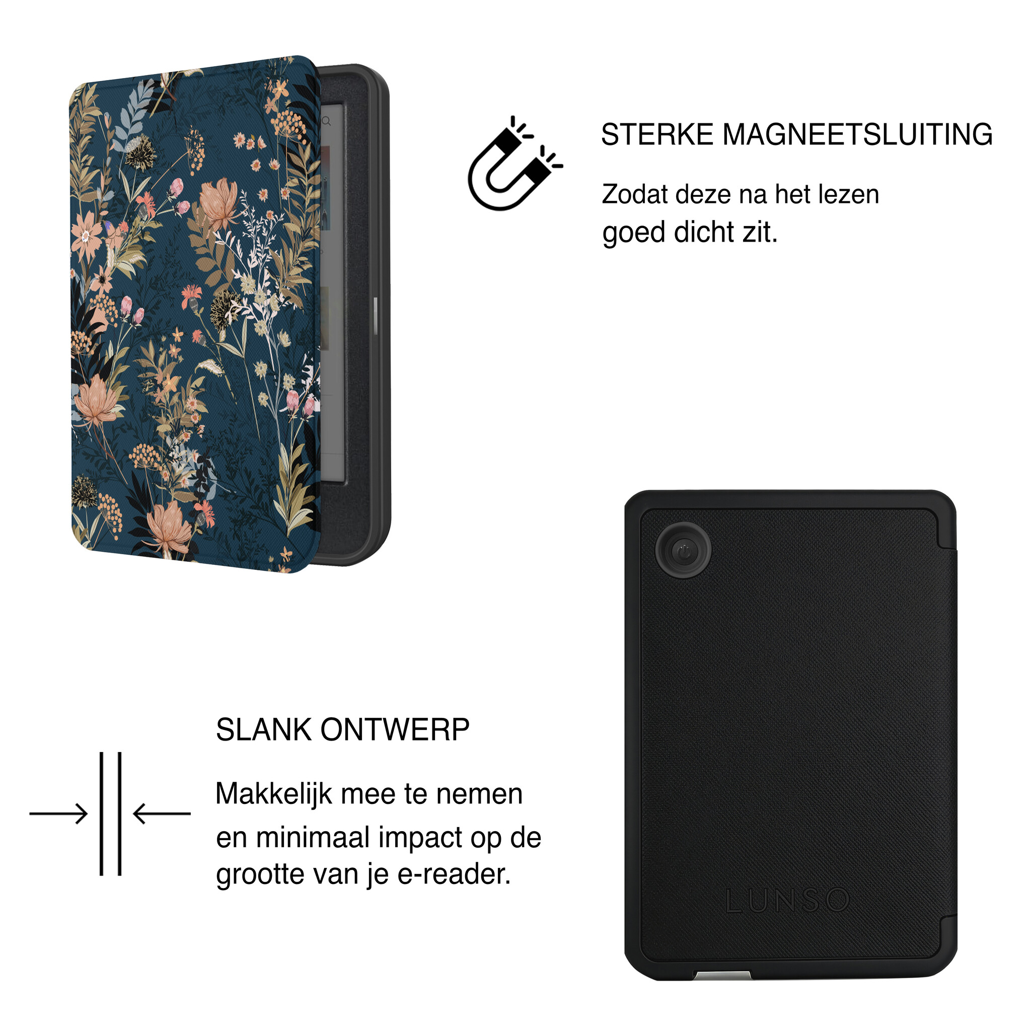 Kobo Clara BW / Clara Colour Hoesje - Vegan Saffiano Leren Sleep Cover - Met Handband en Auto Wake/Sleep - Urban Park