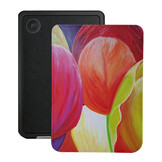 Kobo Clara BW / Clara Colour Hoesje - Vegan Saffiano Leren Sleep Cover - Met Handband en Auto Wake/Sleep - Tulpen