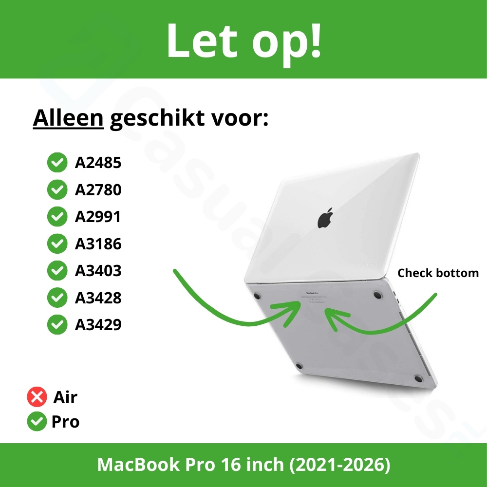 Maak je eigen MacBook Pro 16 inch (2021-2026) cover hoesje - Zonder uitsparing