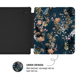 Kobo Libra Colour Hoesje - Vegan Saffiano Leren Sleep Cover - Met Handband en Auto Wake/Sleep - Urban Park