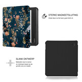 Kobo Libra Colour Hoesje - Vegan Saffiano Leren Sleep Cover - Met Handband en Auto Wake/Sleep - Urban Park