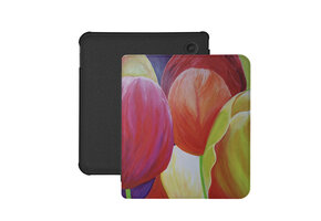 Lunso Kobo Libra Colour hoes (7 inch) - Vegan Saffiano Leren sleepcover - Tulpen