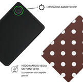 Kobo Clara BW / Clara Colour Hoesje - Vegan Saffiano Leren Sleep Cover - Met Handband en Auto Wake/Sleep - Vintage Dots