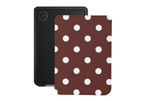 Lunso Kobo Clara BW / Clara Colour hoesje (6 inch) - Vegan Saffiano Leren Sleep Cover - Vintage Dots