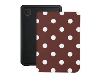 Lunso Kobo Clara BW / Clara Colour hoesje (6 inch) - Vegan Saffiano Leren Sleep Cover - Vintage Dots