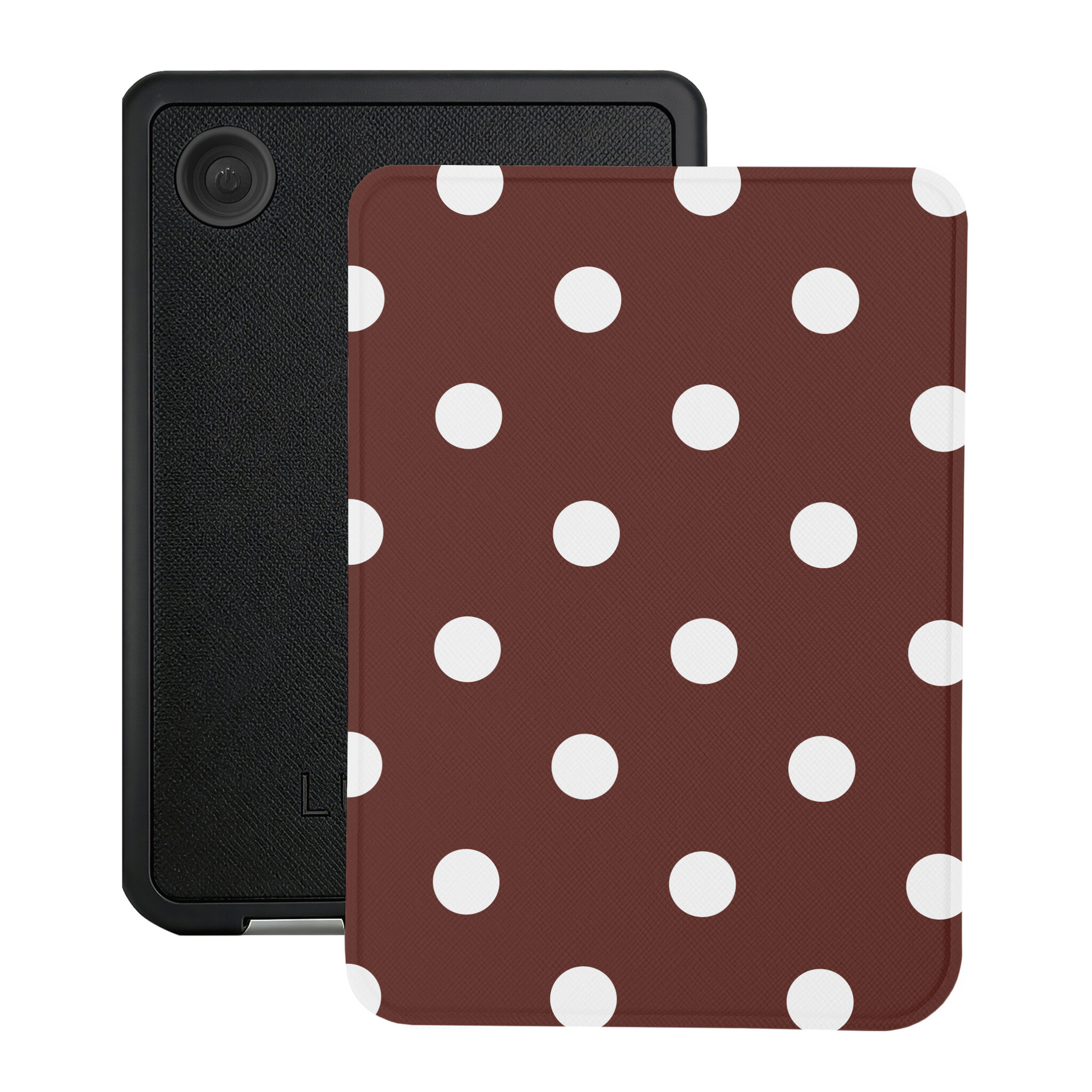 Kobo Clara BW / Clara Colour Hoesje - Vegan Saffiano Leren Sleep Cover - Met Handband en Auto Wake/Sleep - Vintage Dots