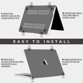 MacBook Neo cover hoes case met anti-slip dopjes - Mat Zwart