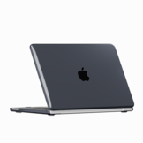 MacBook Neo cover hoes case met anti-slip dopjes - Glanzend Zwart