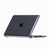 MacBook Neo cover hoes case met anti-slip dopjes - Glanzend Zwart